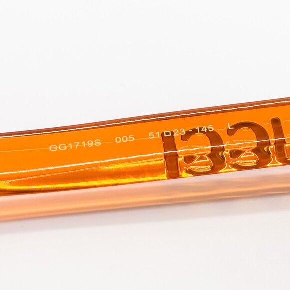 NEW GG1719S 005 GUCCI WOMEN ORANGE SUNGLASSES - Picture 8 of 10